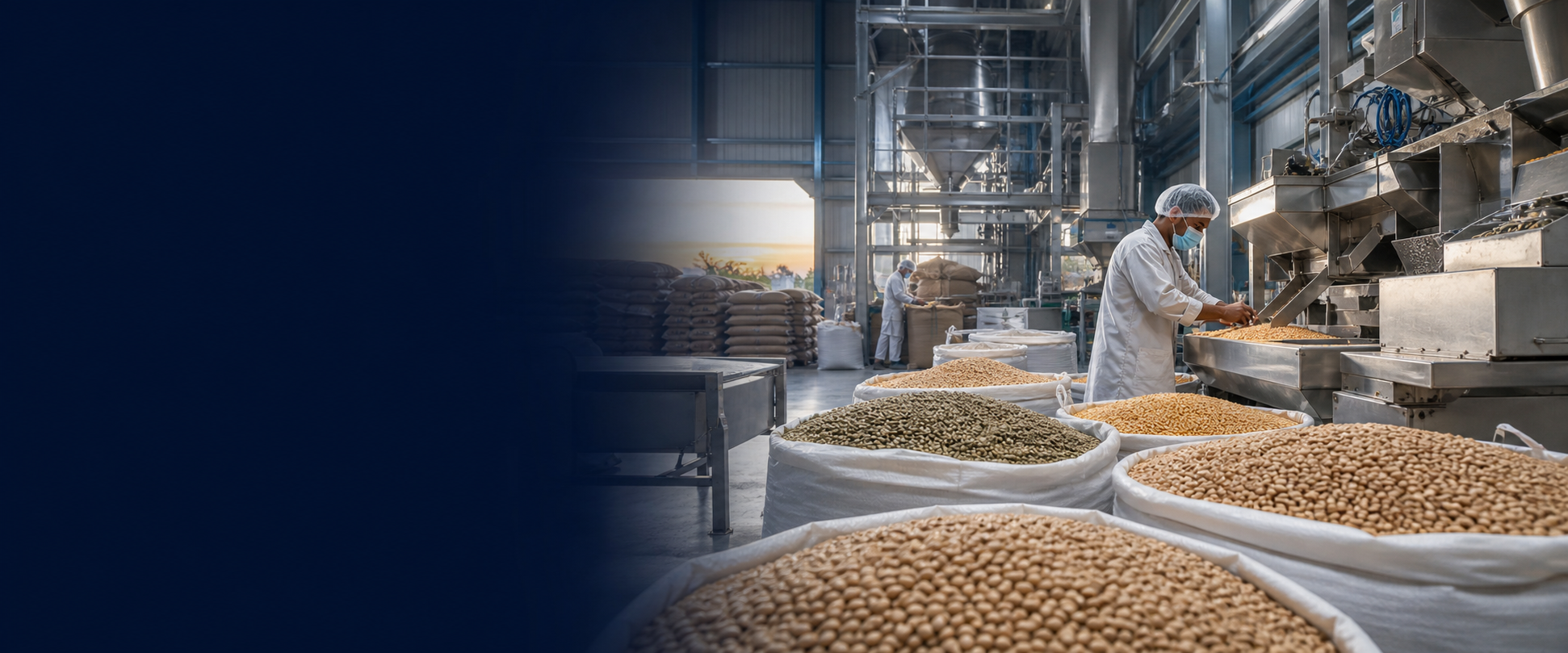 Clean modern pulse processing facility prepared for international supply